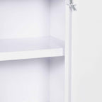kleankin 3-Shelf Medicine Cabinet with Lock and 2 Keys, Steel, 30x14x46 cm, White