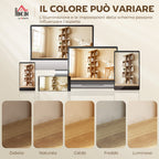 5-Tier S-Shaped Bookcase with 15 Shelves, Wooden, 80x24x200 cm, Oak Color