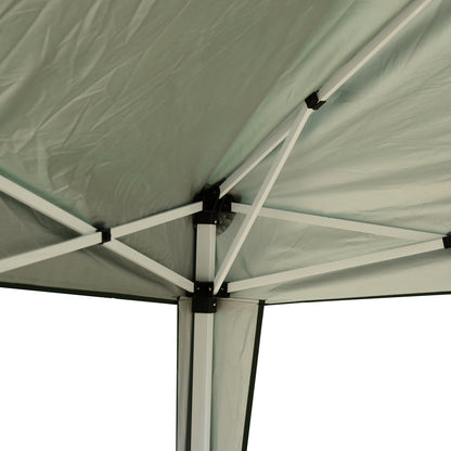 Garden Pop Up Gazebo Height Adjustable Marquee Party Tent Wedding Canopy with Carrying Bag, Green 3x3m - Borgè