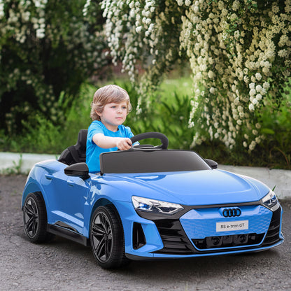 Audi Electric Car for Children 3-5 Years with Remote Control, Suspension and Horn, 103x58x41 cm, Blue and Black