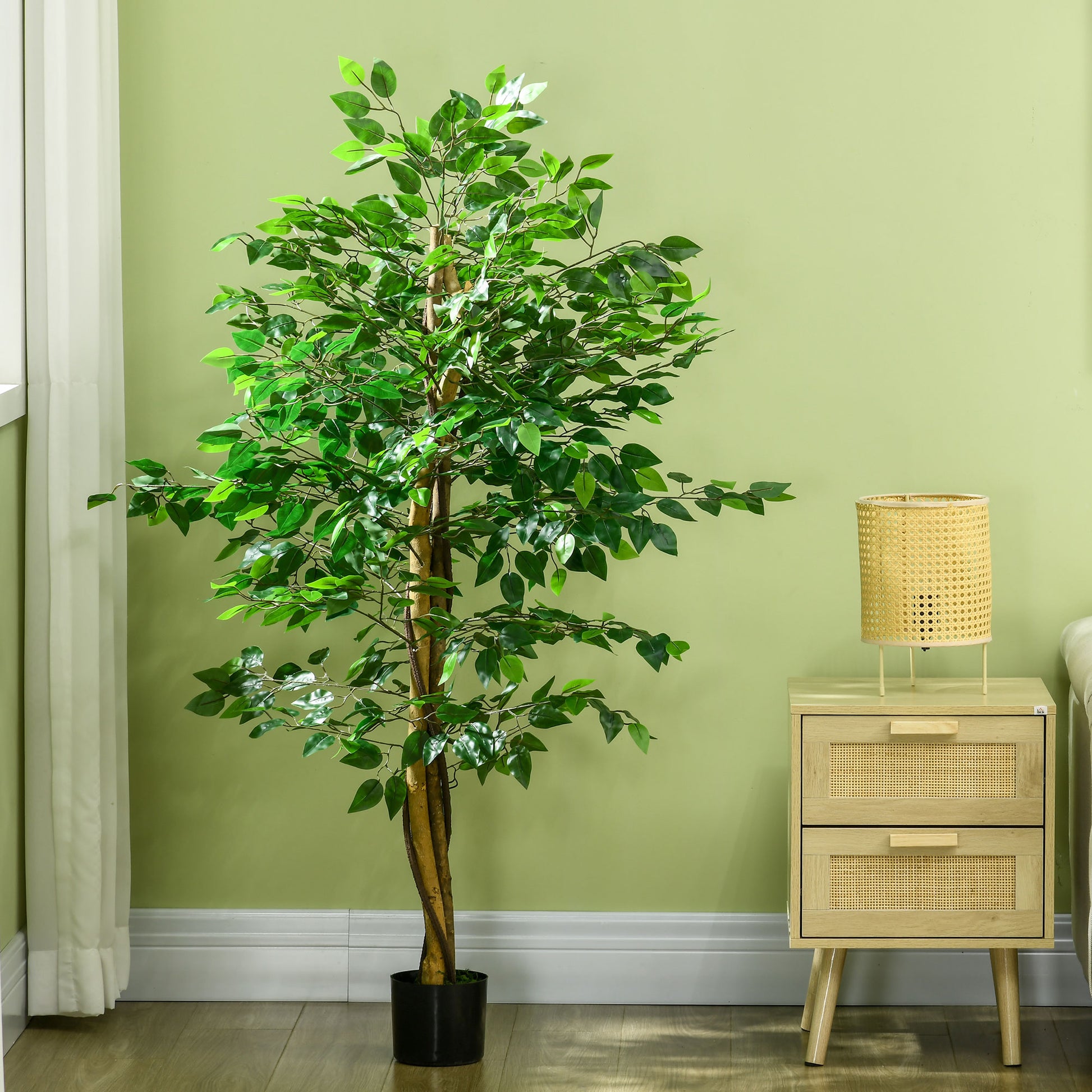 Artificial Ficus Plant 150cm tall for indoors and outdoors with pot included - Borgè