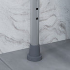 HOMCOM Comfortable WC Chair for the Elderly and Disabled 4 in 1 Height Adjustable with Padded Armrests, Gray - Borgè