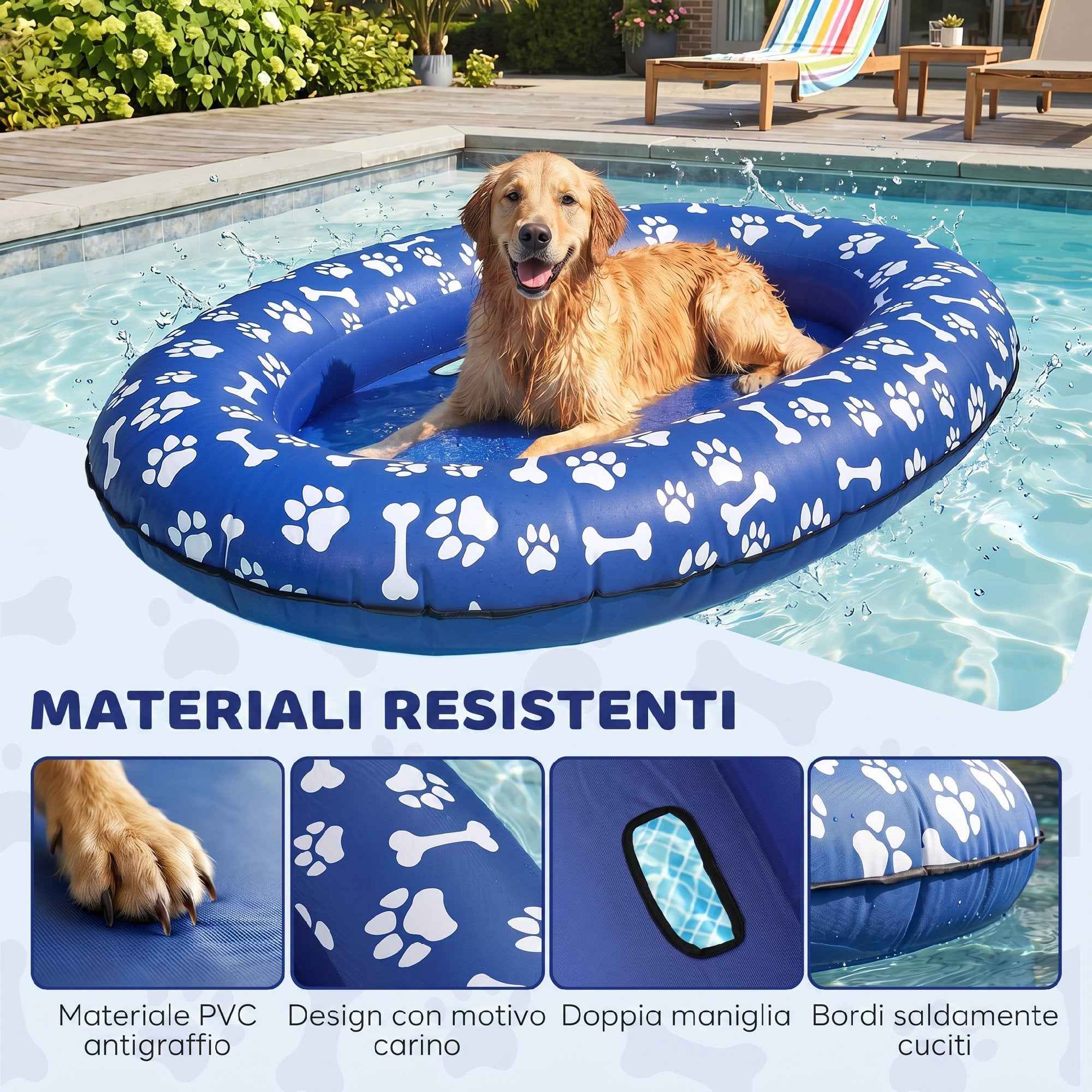 PawHut Inflatable Dog Float for Small and Medium Dogs