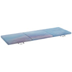 180cm Foldable Gymnastics Mat, 5cm Thick Crash Mat with Handles for Home Workout, Blue