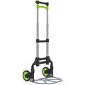 Folding Luggage Cart, 70 kg Capacity, with Telescopic Aluminum Handle, Silver