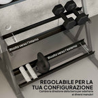 SPORTNOW Weight Rack, 3-Level Adjustable Dumbbell Rack, Steel, Black