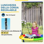 Children's Play Set 3-8 Years with 3 Swings, Rope Ladder and Basketball Hoop, in Steel, PE and PP, 3.5x1.8x2 m