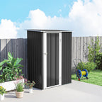 Outsunny Waterproof Steel Tool Shed 142x84x189cm
