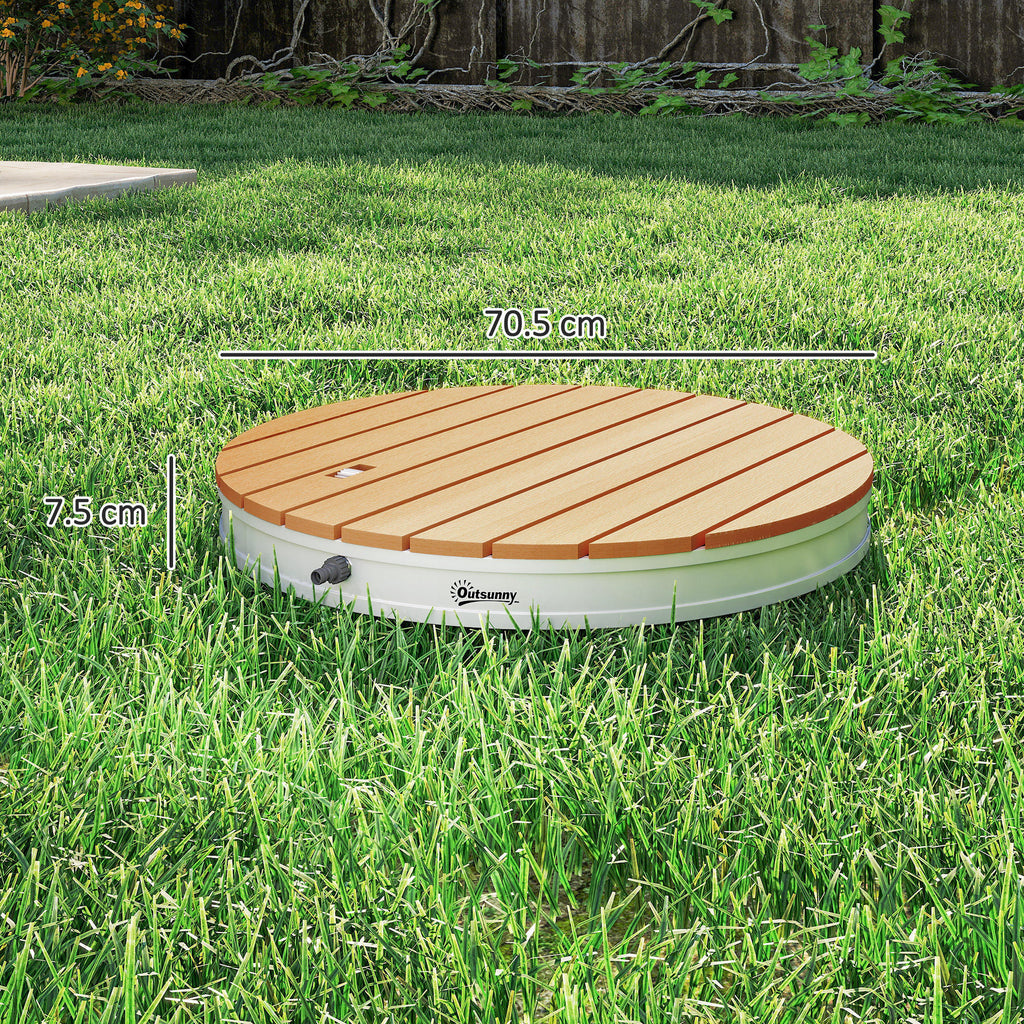 Portable Garden Shower with Height up to 4 m Adjustable Water Jets, Wood Effect