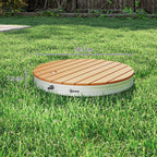 Portable Garden Shower with Height up to 4 m Adjustable Water Jets, Wood Effect