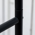 Steel Log Cart with 2 Wheels for Indoor and Outdoor Use, 77x42x105 cm, Black