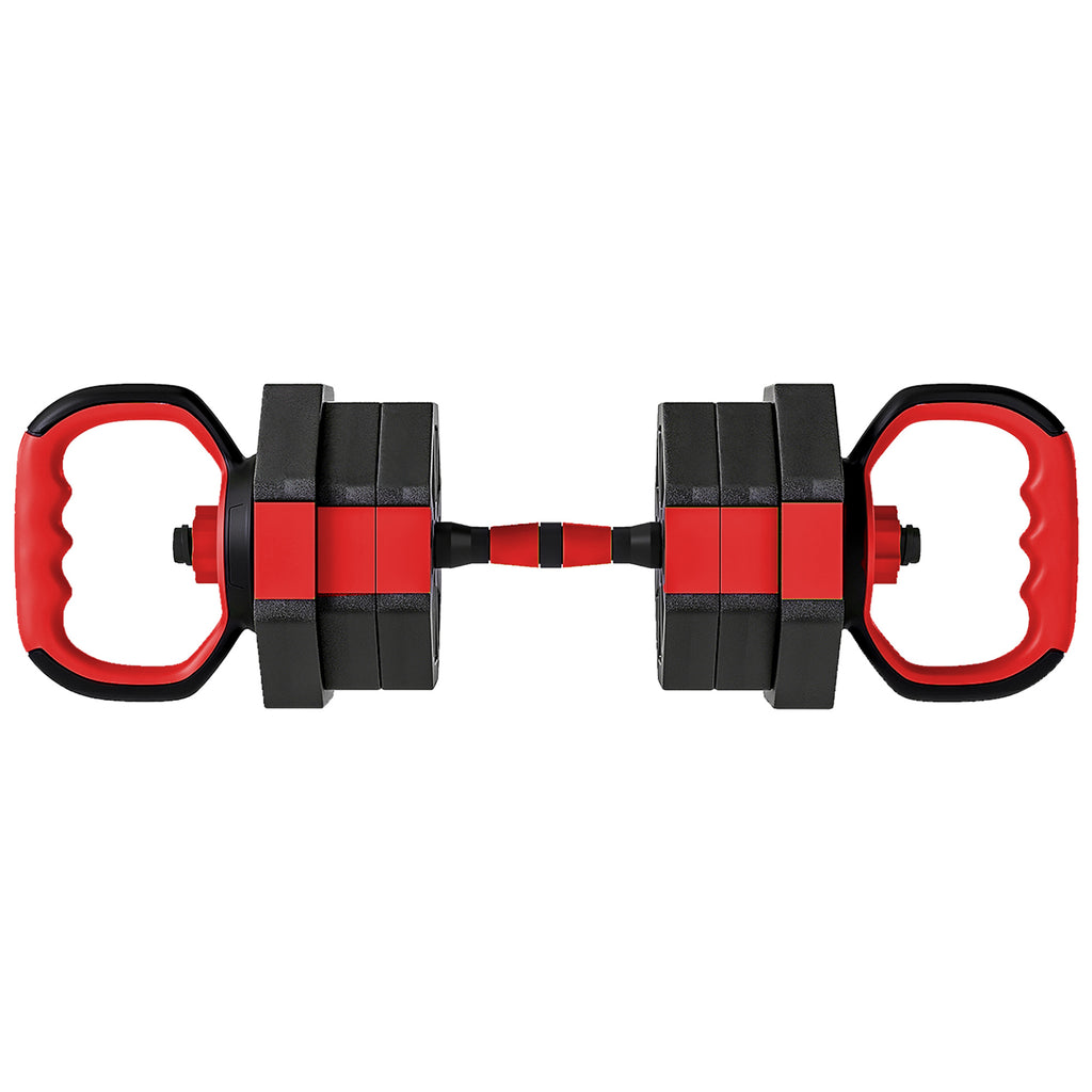 SPORTNOW 6-in-1 Multifunction Gym Weight Set, 20kg Total, Made of Plastic and Sand, 125x18x18 cm, Red