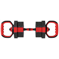 SPORTNOW 6-in-1 Multifunction Gym Weight Set, 20kg Total, Made of Plastic and Sand, 125x18x18 cm, Red