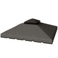 Outsunny 3x3m 2-Tier Gazebo Cover with 8 Drainage Holes, Light and Dark Grey Polyester