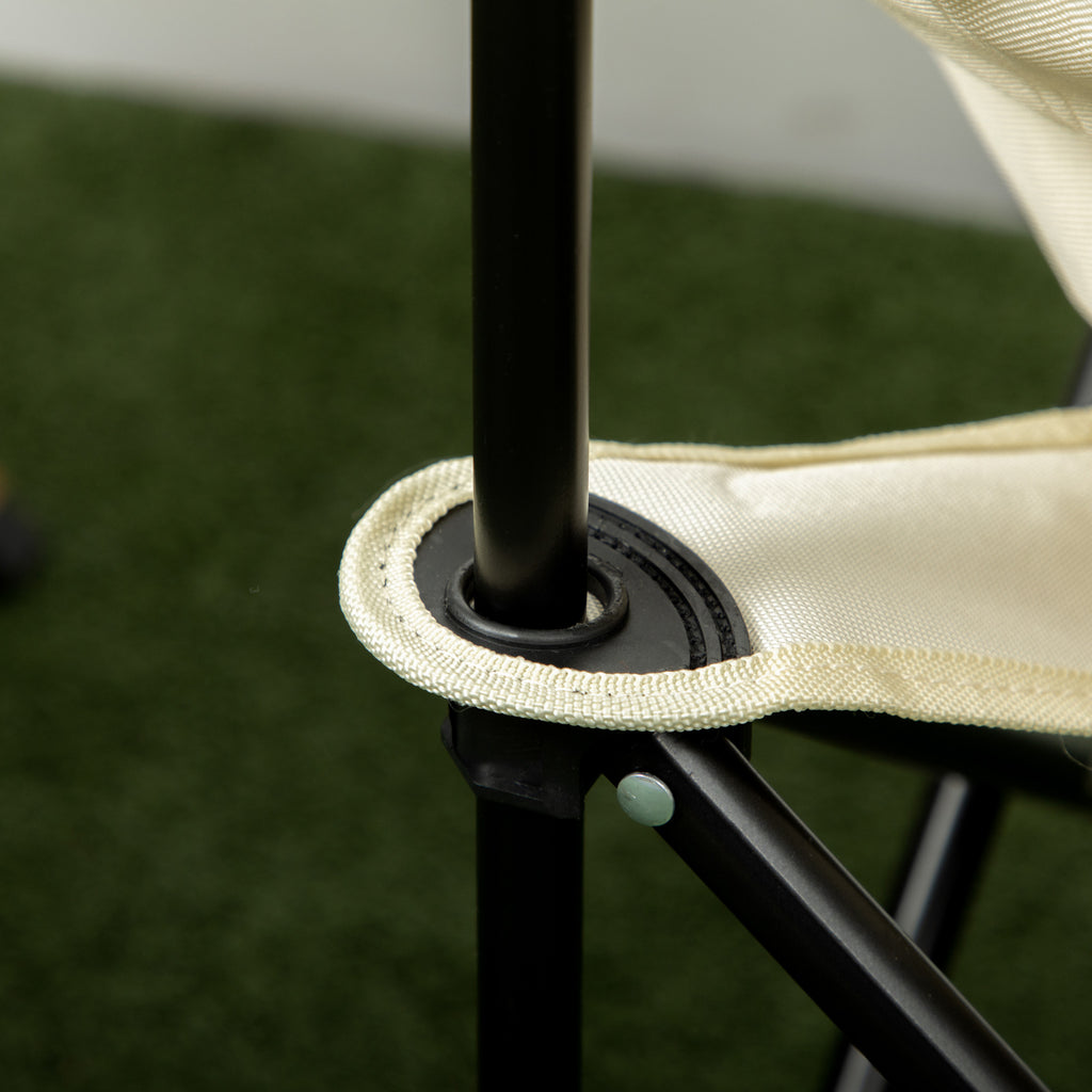 Folding Camping Chair in Oxford Fabric with Side Pocket and Carry Bag, 61x54x66 cm