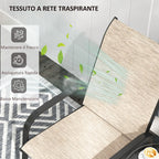 2 Seater Garden Bench with Armrests, High Backrest and Low Central Glass Table, Brown and Black