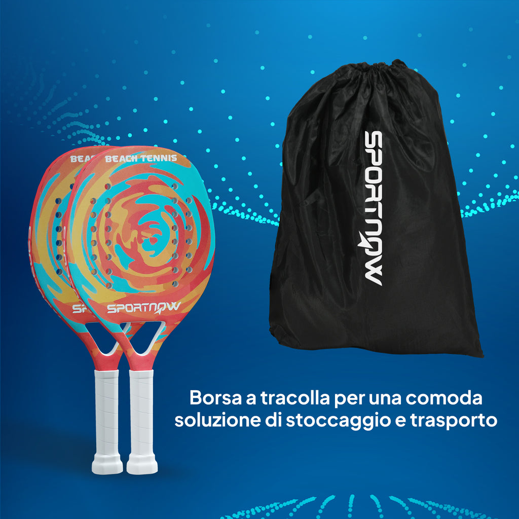 SPORTNOW Carbon Fiber Padel Racket with Non-Slip Grip and Carrying Bag, Yellow