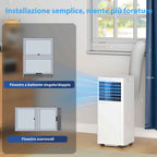 Portable Air Conditioner 7000 BTU, 4-in-1 Unit with Cooling, Dehumidifier, Fan, Night Mode