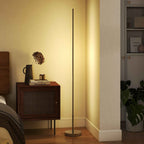 HOMCOM 150cm High LED Floor Lamp with Adjustable Color Temperature and Remote Control, Silver