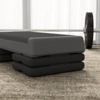 Adjustable Fitness Stepper 10.5/15.5/20.5 cm with Non-Slip Surface and 250 kg Capacity, Grey