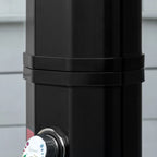 55° Heated Solar Shower for Outdoor Use with 35 Liter Tank and Mixer Tap, Black - Borge' Group Limited