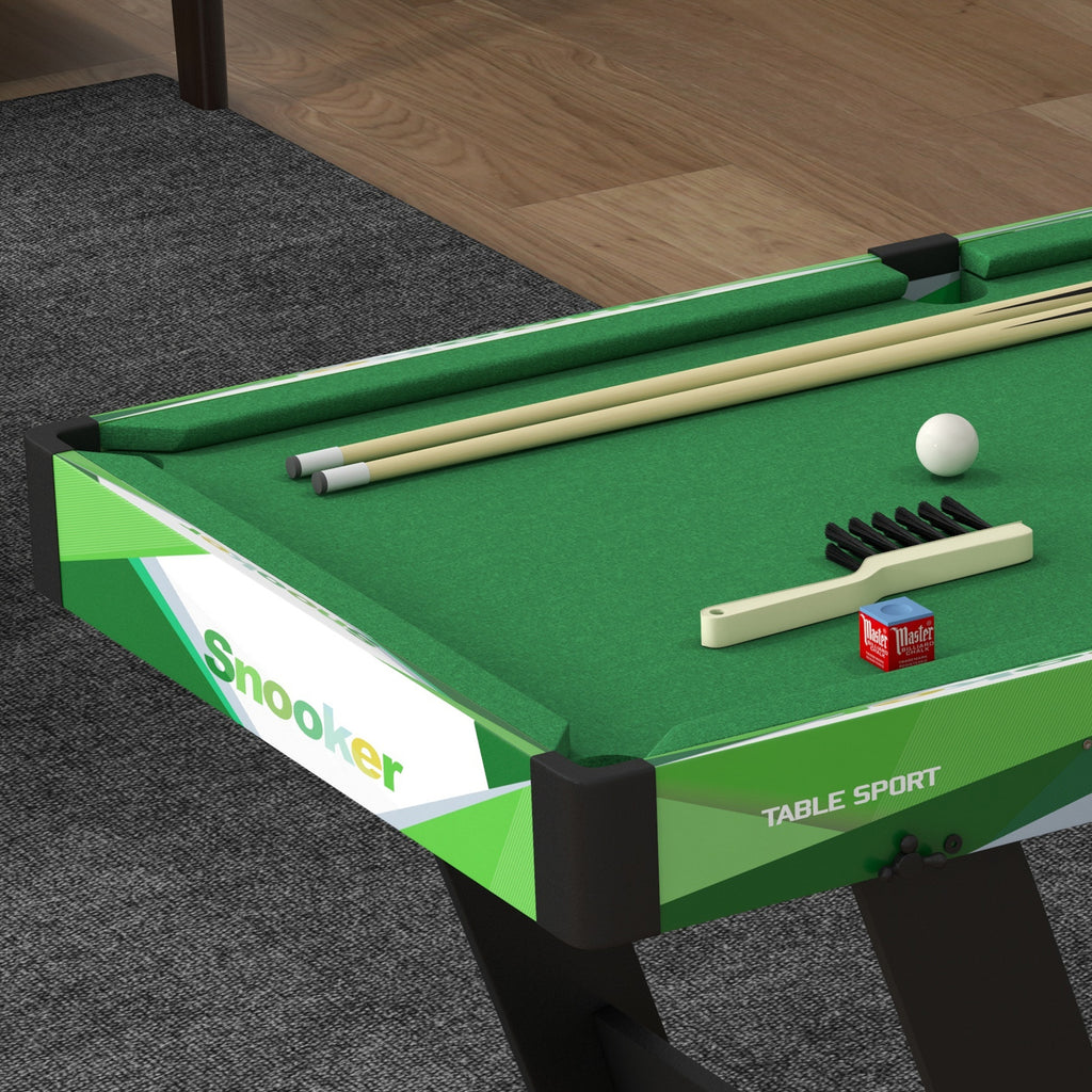 SPORTNOW Folding Pool Table with Cues, Balls and Triangle for Adults and Children from 12 Years, 104x55.5x68 cm