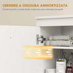Under Sink Cabinet with U-Shaped Cutout, Cabinet with 3 Drawers, Soft-Close, 70x30x65 cm, White