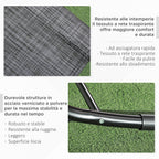 Outsunny Waterproof Outdoor Zero-Gravity Rocking Deck Chair with Headrest, 155x61x88 cm, Gray - Borgè