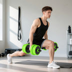 SPORTNOW 4-in-1 20kg Gym Weight Set, Convertible to Kettlebell, 2 Dumbbells, Barbell and Push-Up Stand, Green