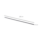 Rustic Style Carbon Steel Single Sliding Door Track Kit, Brown