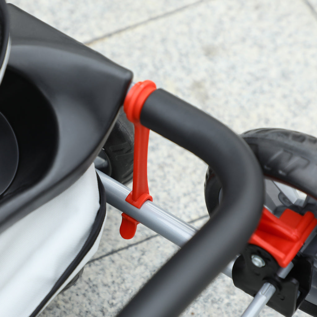 Folding Dog Stroller with Rain Cover, Swivel Wheels and Brakes, Grey