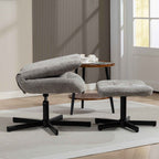 HOMCOM 4-Level Velvet Recliner Chair with Independent Footrest, 66x80x93-104 cm, Grey