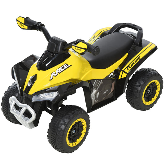 HOMCOM Quad for Children 18-36 Months Manually Pushed with Integrated Wheels, in PP and Metal, 44x67.5x38 cm, Yellow