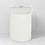 Portable and Foldable 36L Laundry Basket with Natural Cotton Handles, Ø38x45 cm, Cream
