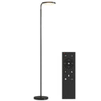 LED Floor Lamp with 350° Swivel Head and Magnetic Remote Control, Continuously Dimmable 3000K-6500K, Black