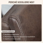 2-Seater Breathable Leather Sofa with Thick Padding and Metal Legs, 137x72x88 cm, Dark Brown