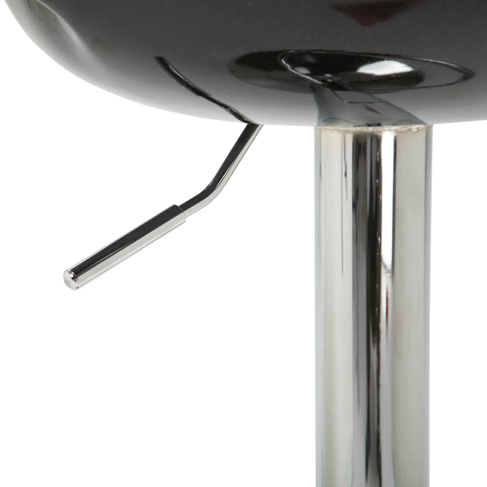 Homcom Set 2 swivel tall bar stools with back and footrest, adjustable height base in steel sitting in black ABS, for dining room and kitchen, 46x41x76-96cm - Borgè