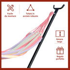 Adjustable Hammock Support Frame Max. 120kg 280x120x110cm Black