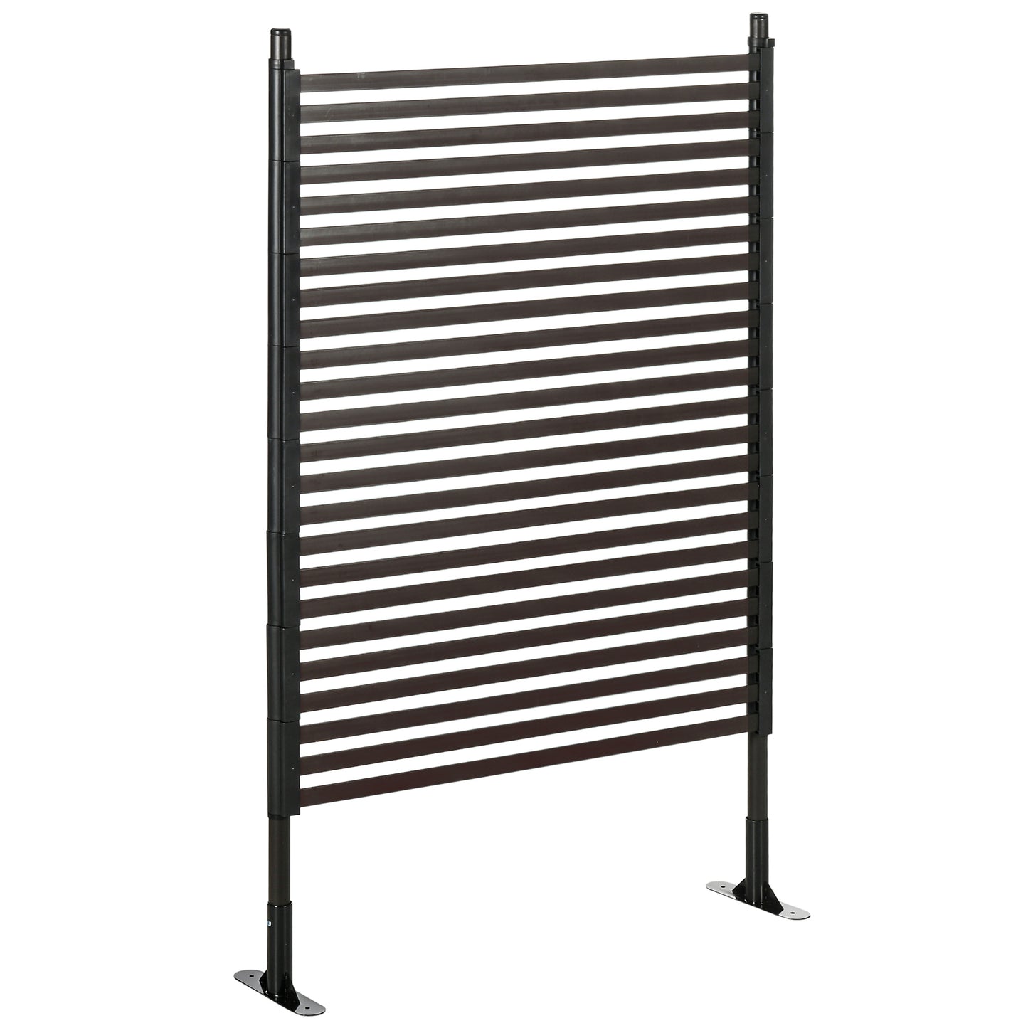 Freestanding Modular Steel Garden Partition Fence, 93x22x150 cm, Brown