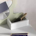 Girls' Dressing Table Set with Makeup Mirror and Matching Stool, Wooden Drawer and Storage, White