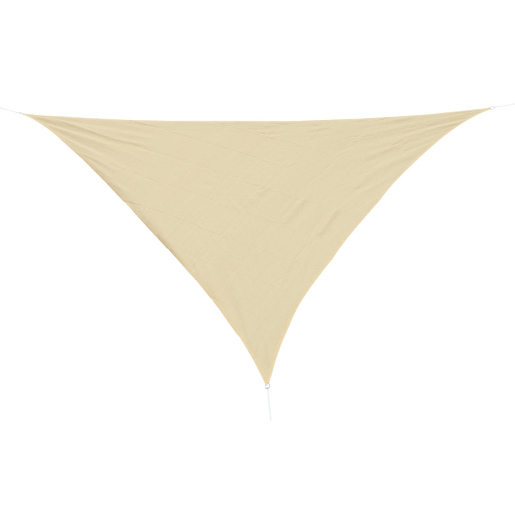 Outsunny Triangle Sun Shade Sail, Sun Protection for Garden, Balcony, Terrace, Anti-UV, 4x4x4 m, Beige