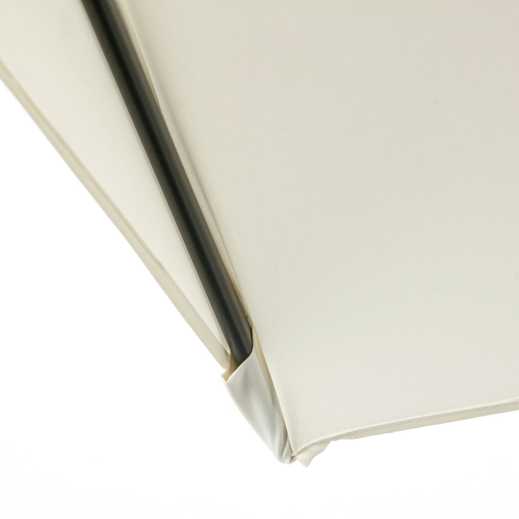 Space-Saving Crescent Wall-Mounted Umbrella with Crank Opening, Beige