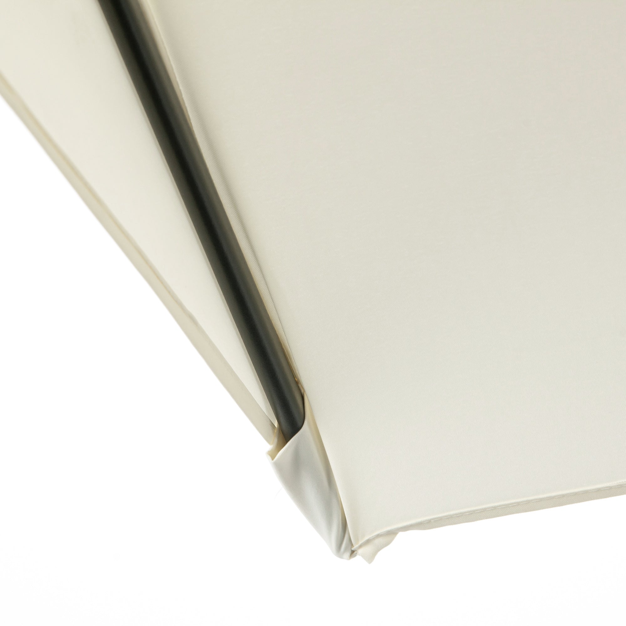 Space-Saving Crescent Wall-Mounted Umbrella with Crank Opening, Beige