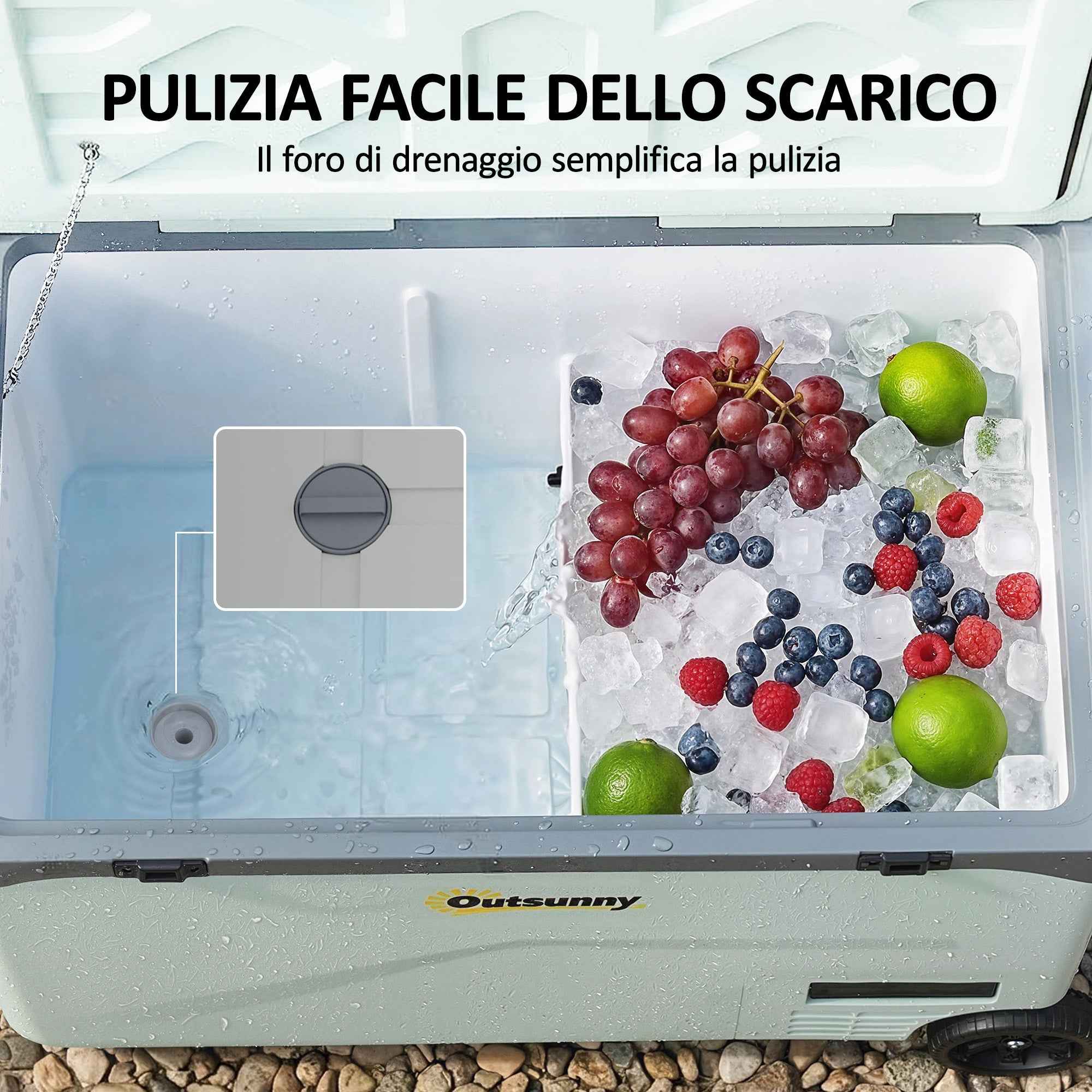 Outsunny 42.5L Portable Compressor Refrigerator with App Control, -20? to 20?
