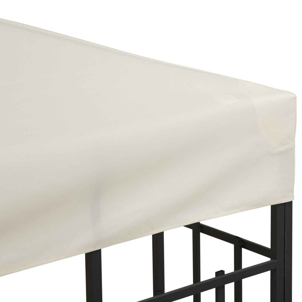 Outsunny Garden Gazebo Cover Replacement Roof Anti-UV Waterproof Polyester 3x3m Cream