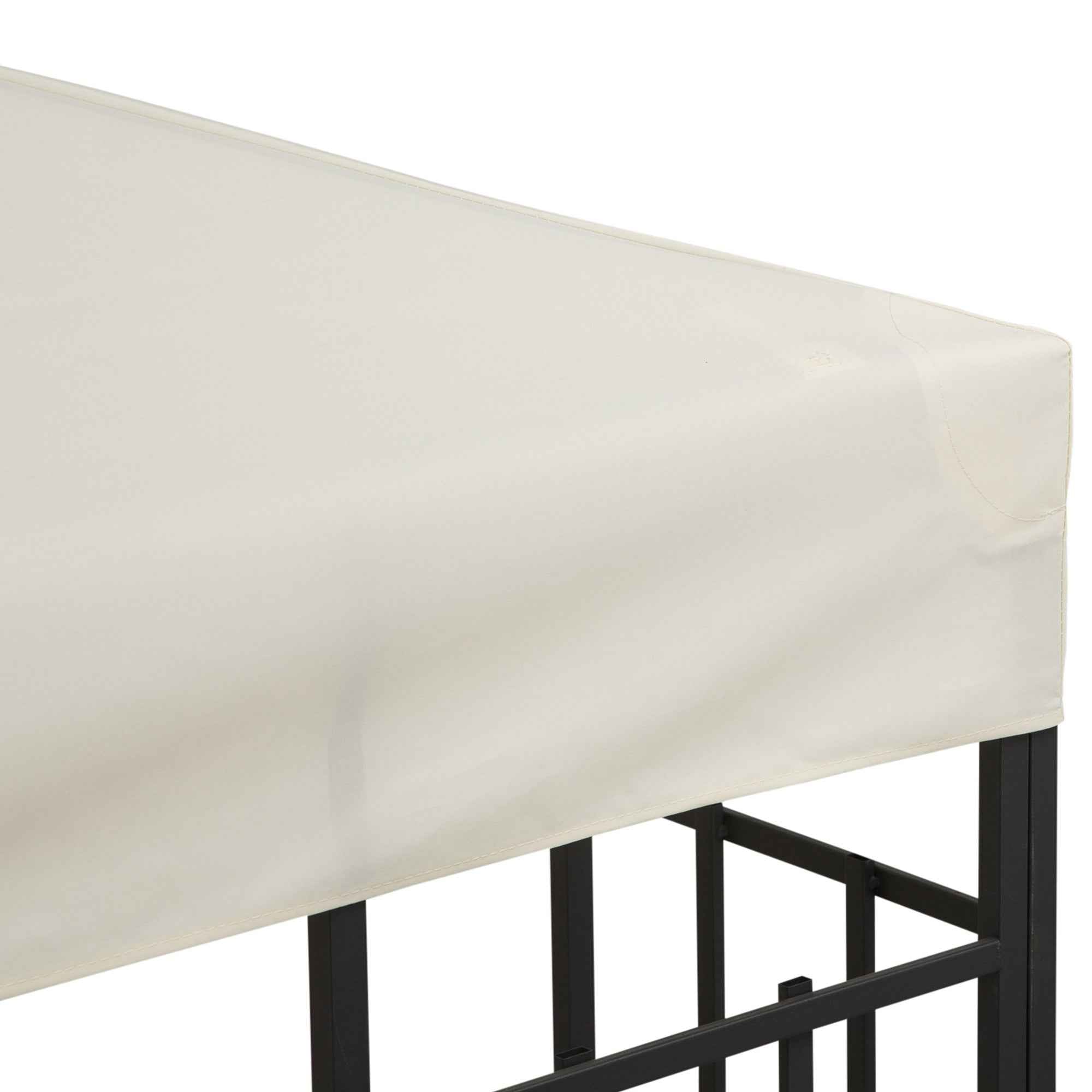 Outsunny Garden Gazebo Cover Replacement Roof Anti-UV Waterproof Polyester 3x3m Cream