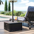 Outsunny 3-in-1 Fillable Multi-Purpose Umbrella Base, Coffee Table and Planter, Black