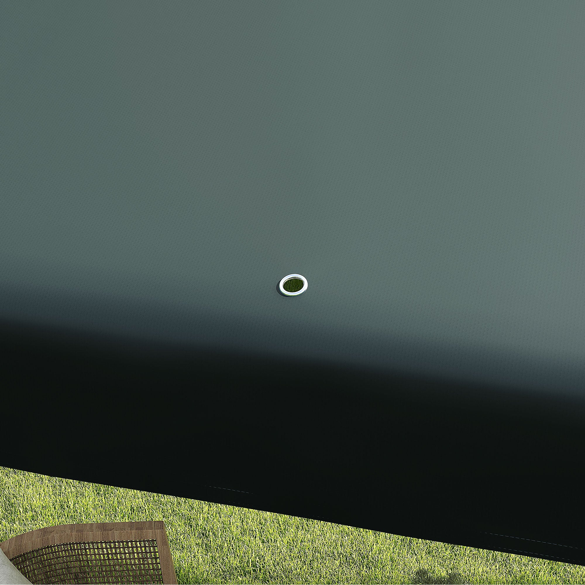 Outsunny Garden Gazebo 2.7x2.7 m with Pegs and Ropes, Steel Frame and PE Coating, Dark Green