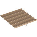 Outsunny Gazebo Pergola Roof with 10 Drainage Holes in Polyester, 250x255 cm, for 3x3m Pergola, Light Brown