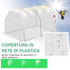 Mini Greenhouse for Garden and Balcony in PE Plastic and Steel with Zip Closure, 99x71x60 cm